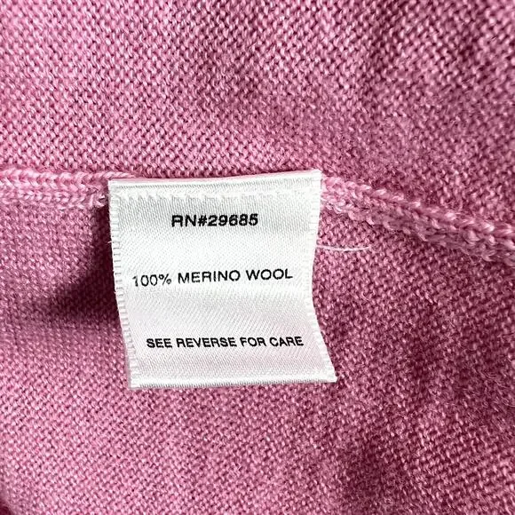 Pendleton Long Sleeve Merino Wool Pullover Sweater Pink Womens Large - Picture 8 of 9